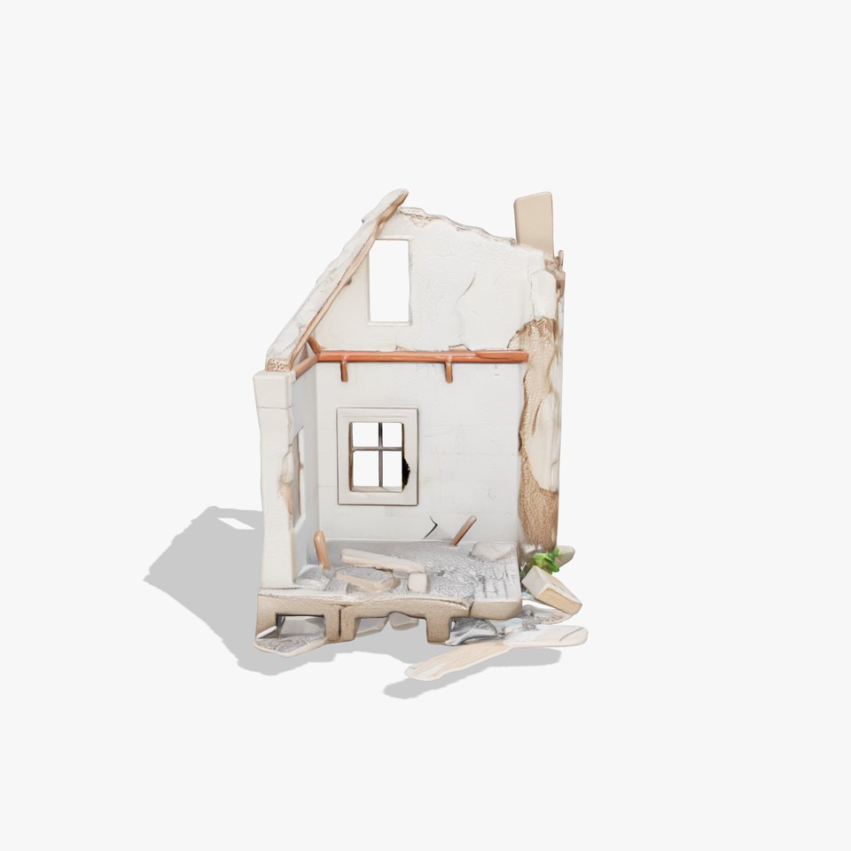 Derelict House Ruins Environment model pack
